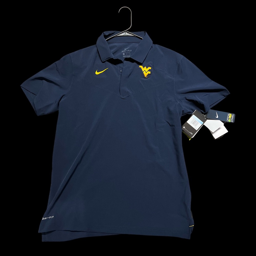 Nike West Virginia WVU Official On-Field Exclusive Navy Blue Polo DC6404-419